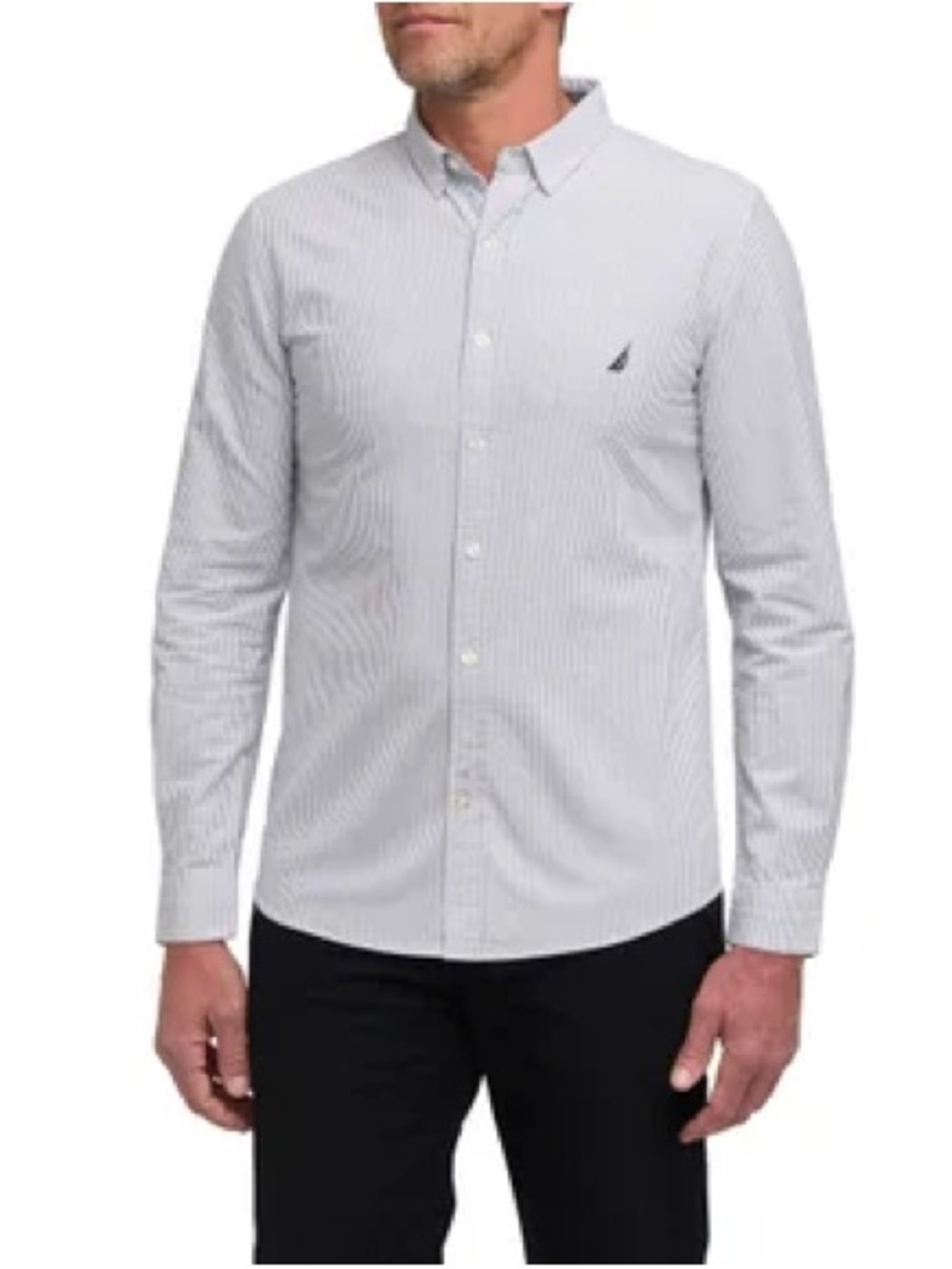 Nautica Men's Long Sleeve Button-Down Shirt